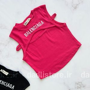 فروش اینترنتی کراپ تاپ کبریتی سینه نما آستین حلقه Balenciaga