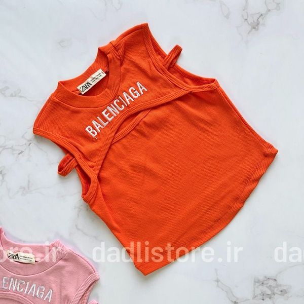 کراپ تاپ کبریتی سینه نما آستین حلقه Balenciaga