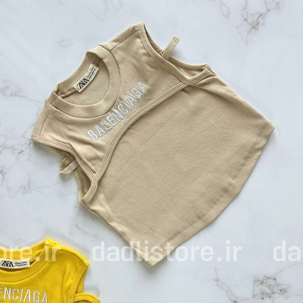 کراپ تاپ کبریتی سینه نما آستین حلقه Balenciaga
