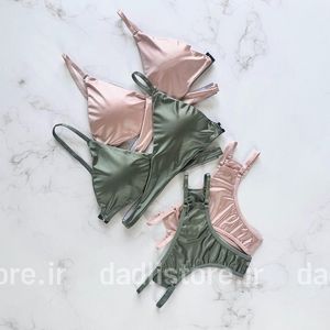 فروش اینترنتی ست شورت و سوتین ساتن فانتزی Love Sport