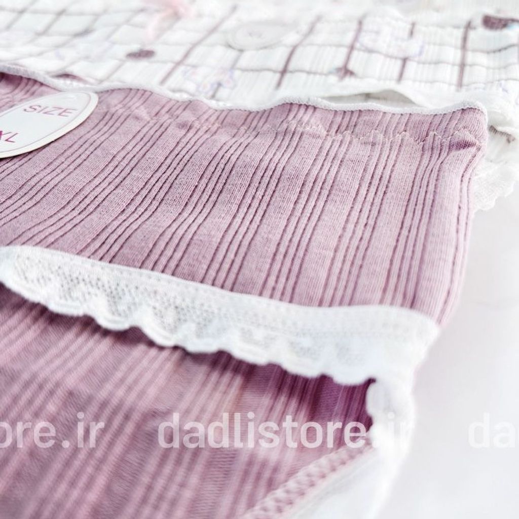 فروش اینترنتی شورت نخ پنبه عروسکی سفید کالباسی طرح توت فرنگی