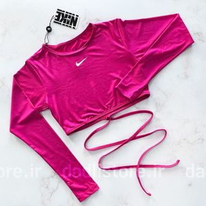 خرید آنلاین کراپ تاپ گره ای فینگر دار ورزشی نایکی Nike