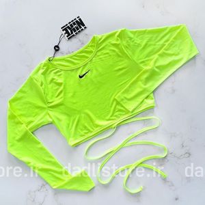 فروش اینترنتی کراپ تاپ گره ای فینگر دار ورزشی نایکی Nike