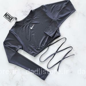 خرید آنلاین کراپ تاپ گره ای فینگر دار ورزشی نایکی Nike