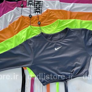 کراپ تاپ گره ای فینگر دار ورزشی نایکی Nike