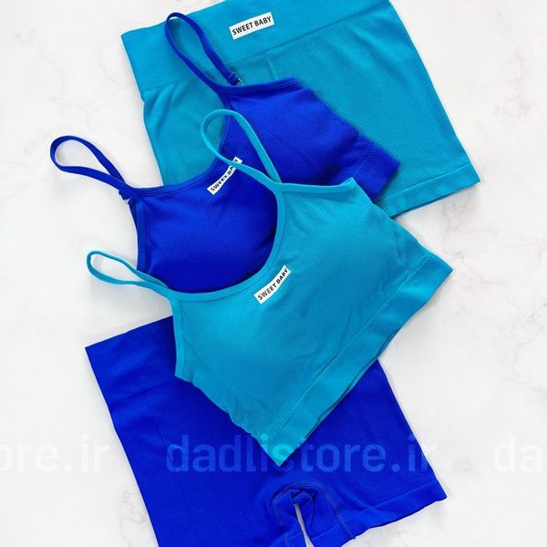ست نیمتنه کاپدار و شورتک کوتاه کبریتی ورزشی Sweet Baby