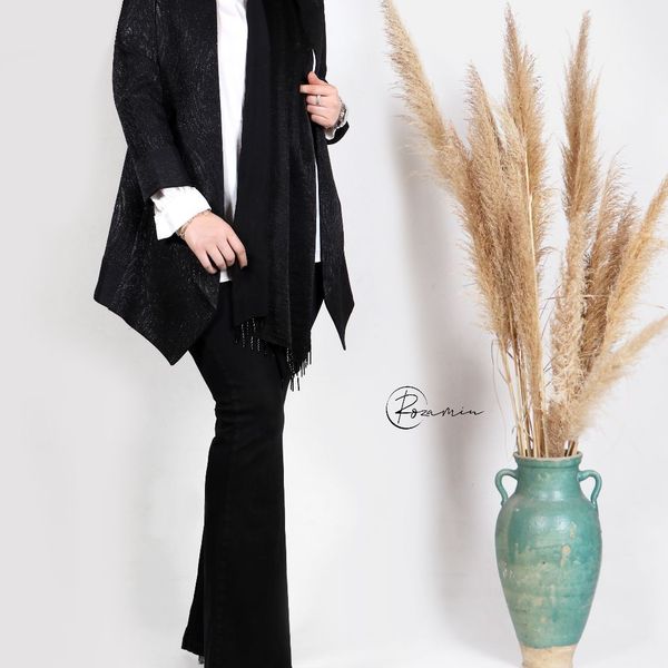 مانتو ژاکاردمشکی 508032