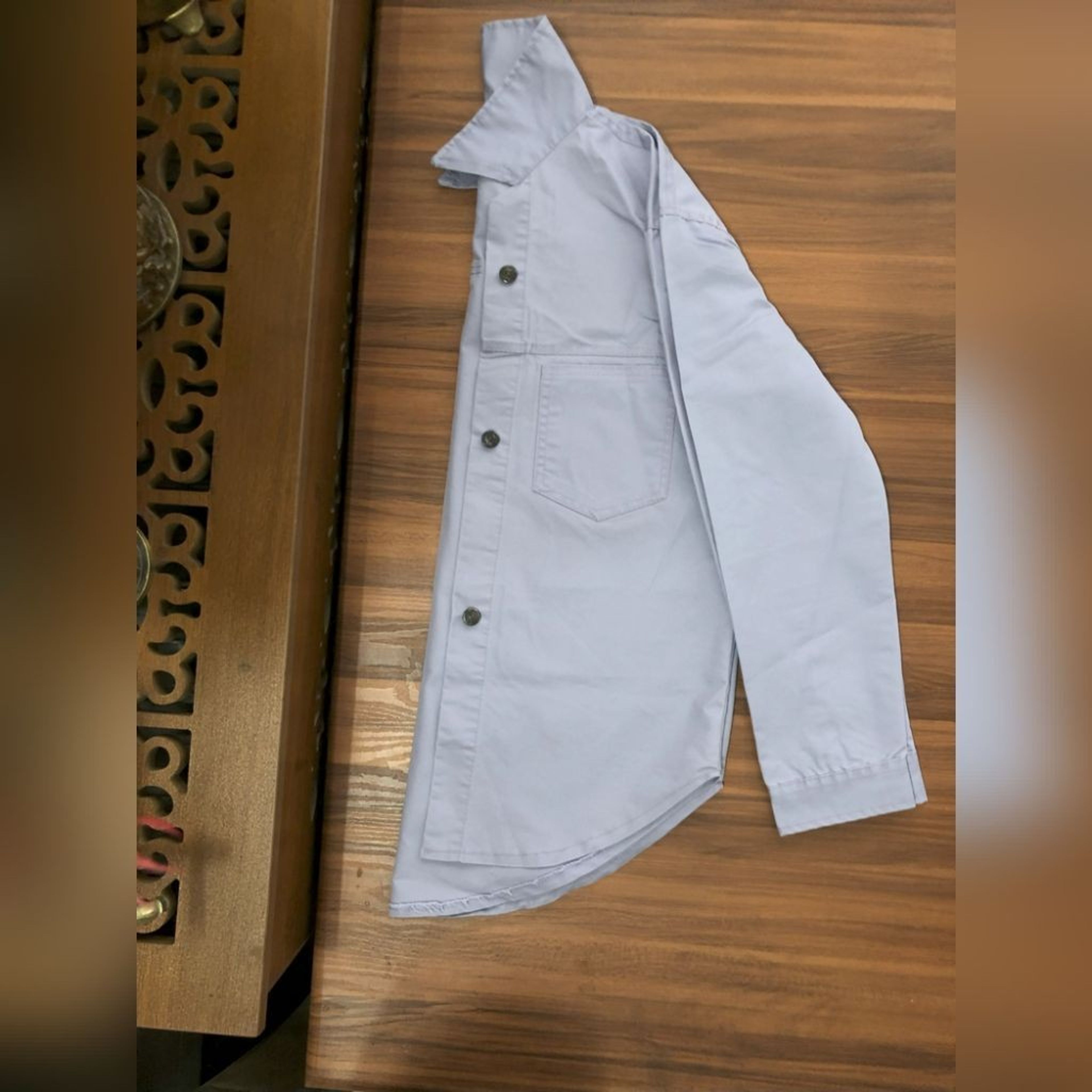 خرید آنلاین پیراهن اسپرت کتان زارا طوسی
