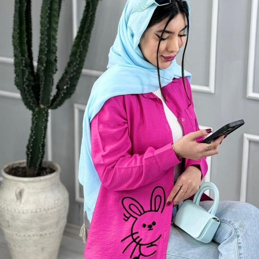 خرید اینترنتی مانتو شومیز ی دخترانه مدل خرگوش کد 3278