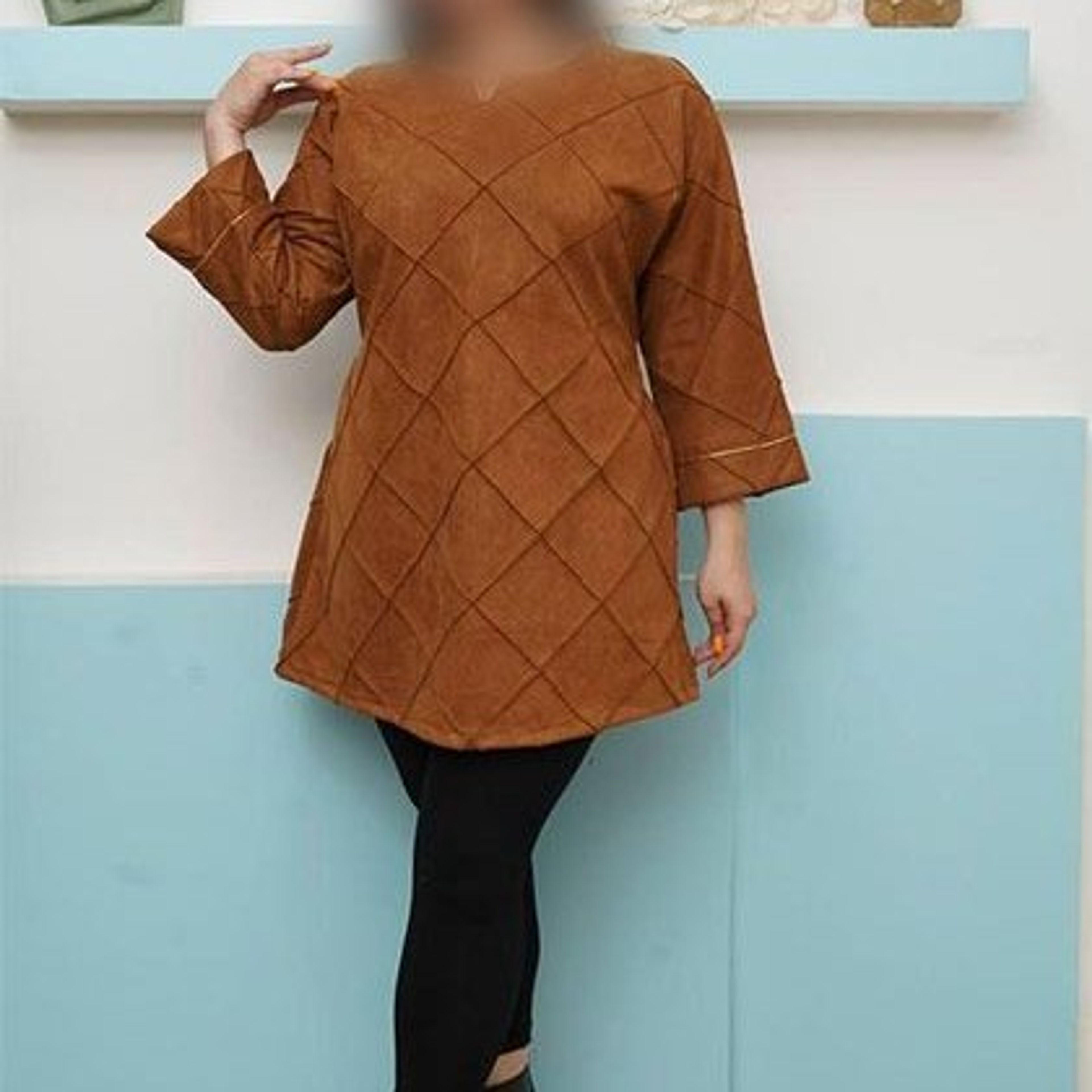 خرید اینترنتی شومیز زنانه یقه وی کد 105