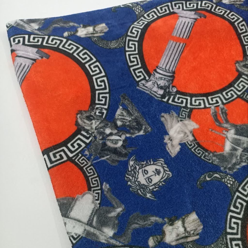 خرید آنلاین پارچه مخمل طرح VERSACE