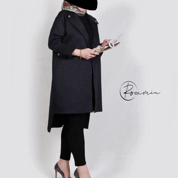 مانتو ژاکارد ترک‌طرح‌زنبوری