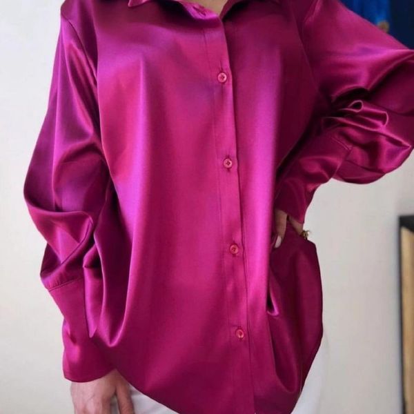 شومیز ساتن گلبهار کد 508557