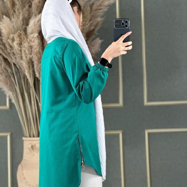 مانتو کتان بغل زیپ 44151