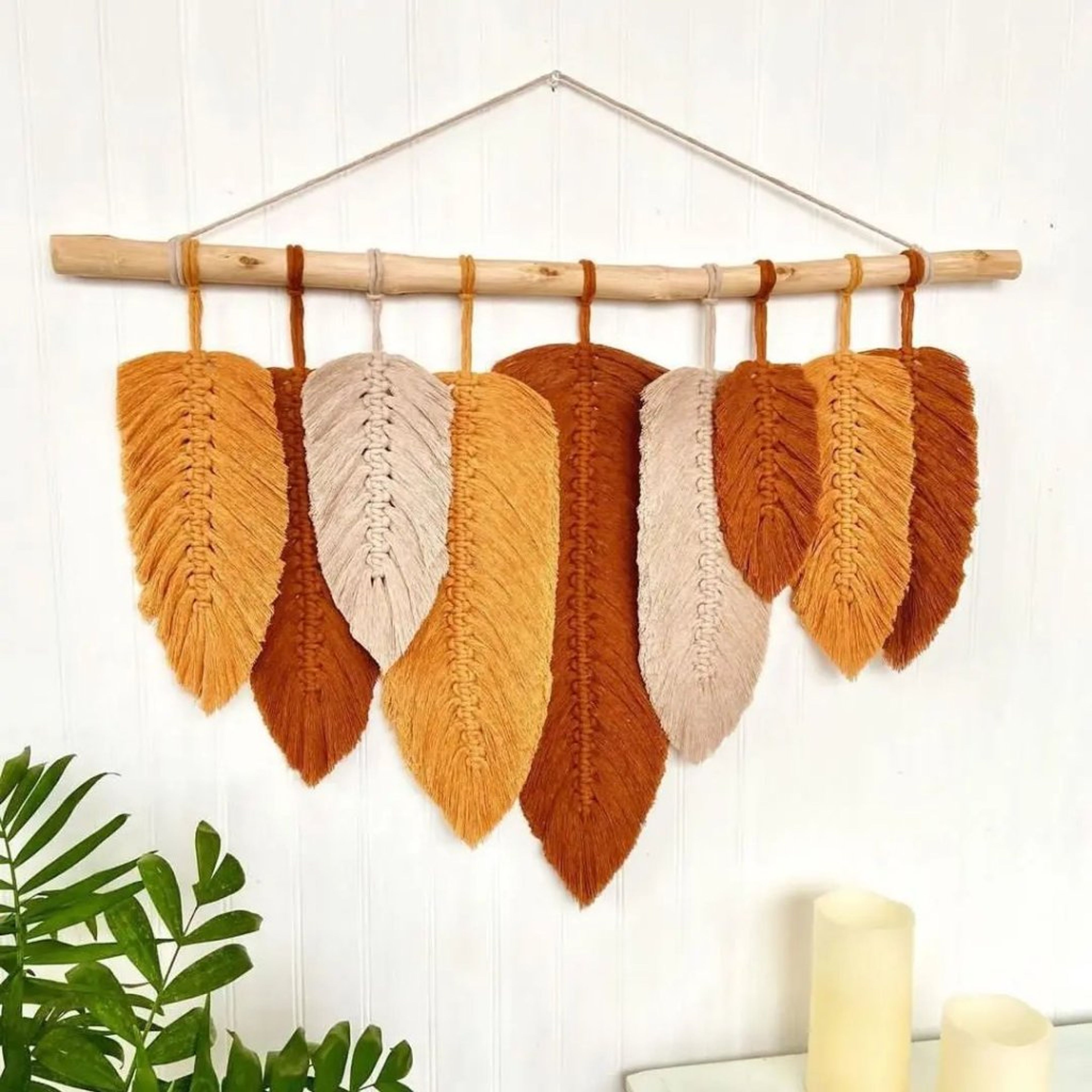 خرید اینترنتی دیوارکوب مکرومه بافی دکوراتیو پاییزه