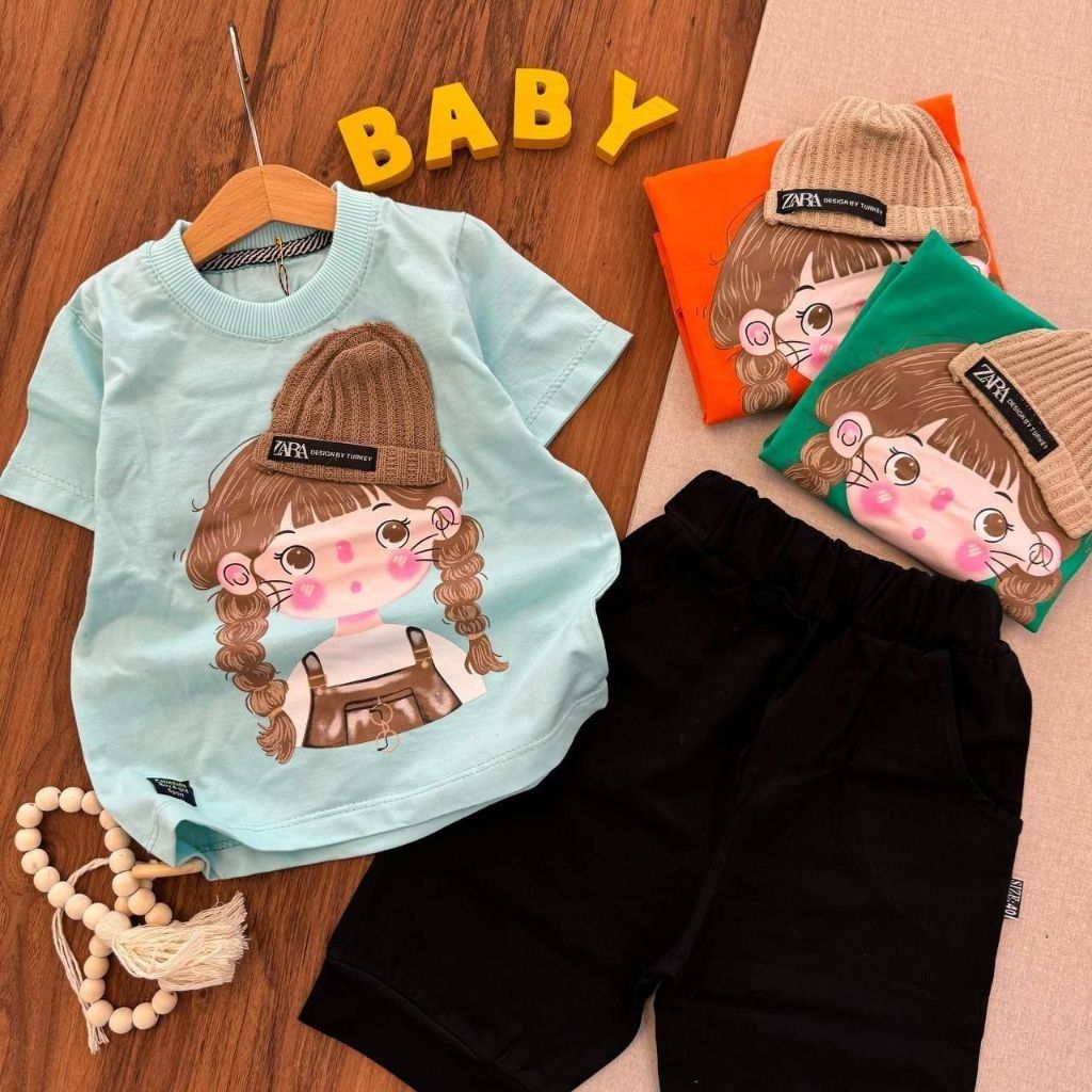 خرید آنلاین تیشرت و شلوارک دخترانه