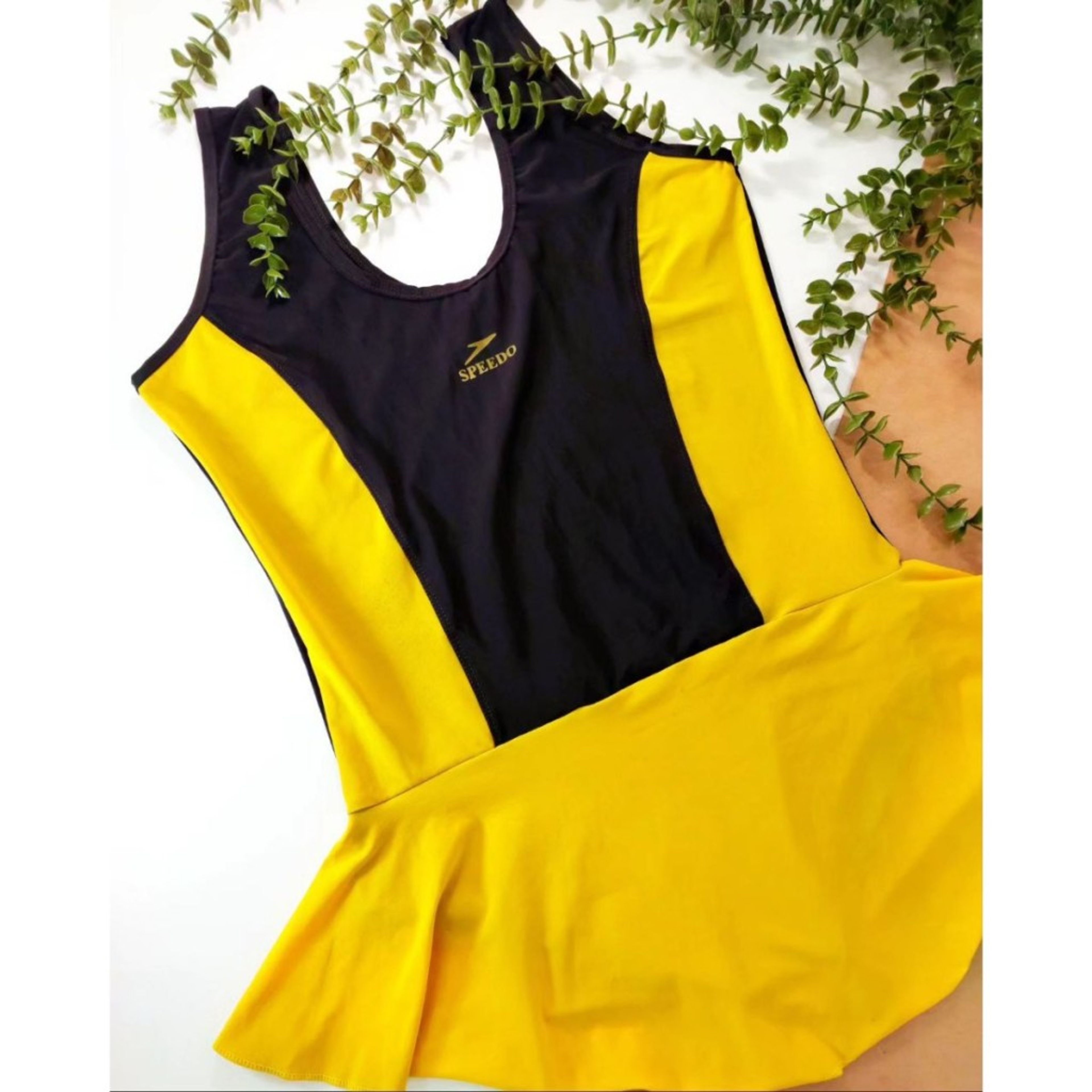 خرید اینترنتی مایو زنانه دامنی، بیگ سایز، طرح Speedo، کد R951