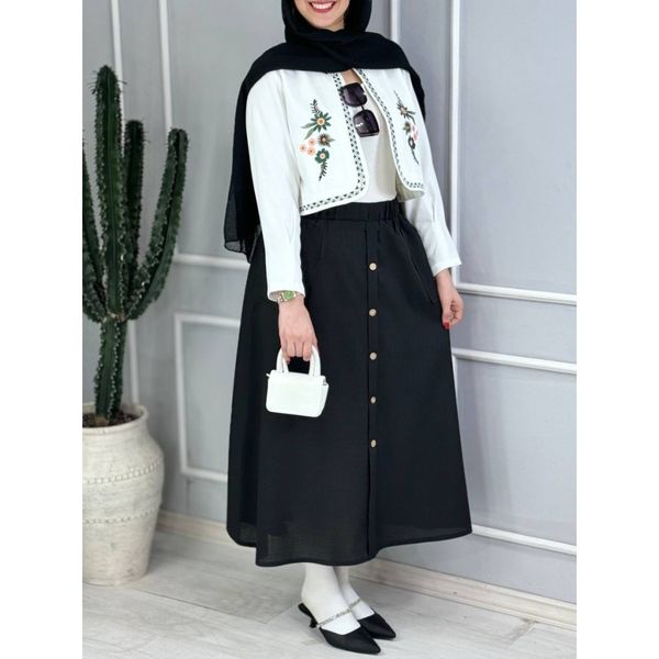 ست کتی و دامن گل دره کد 3894