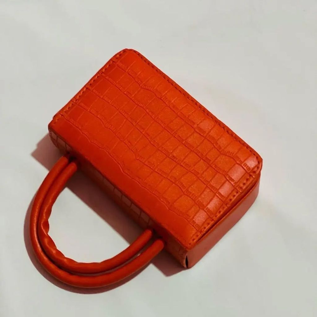 فروش اینترنتی کیف دسته دوبل سنگی رودوشی طرح سنگفرشی زنانه