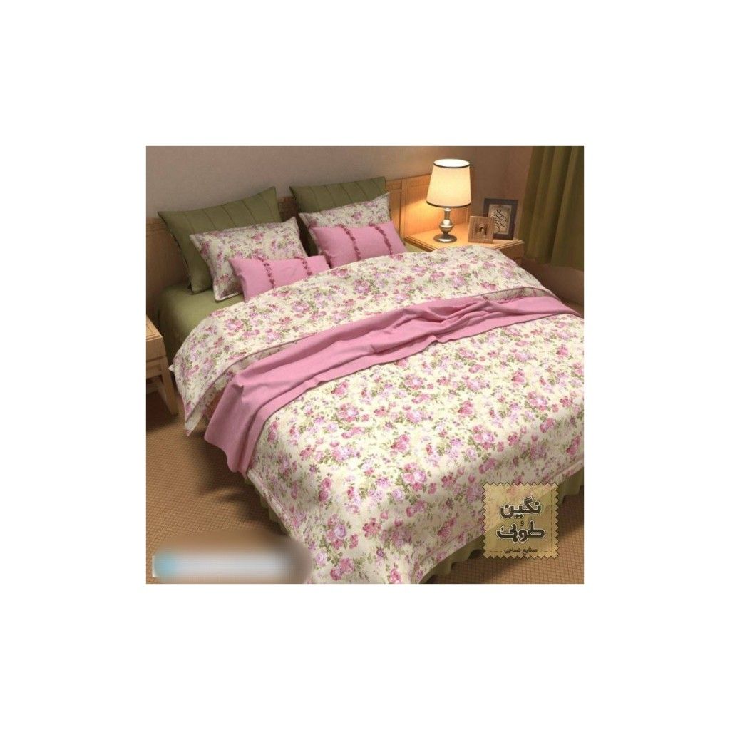 فروش اینترنتی پارچه ملافه عرض 2 متر کیفیت اعلا طرح عرفان صورتی