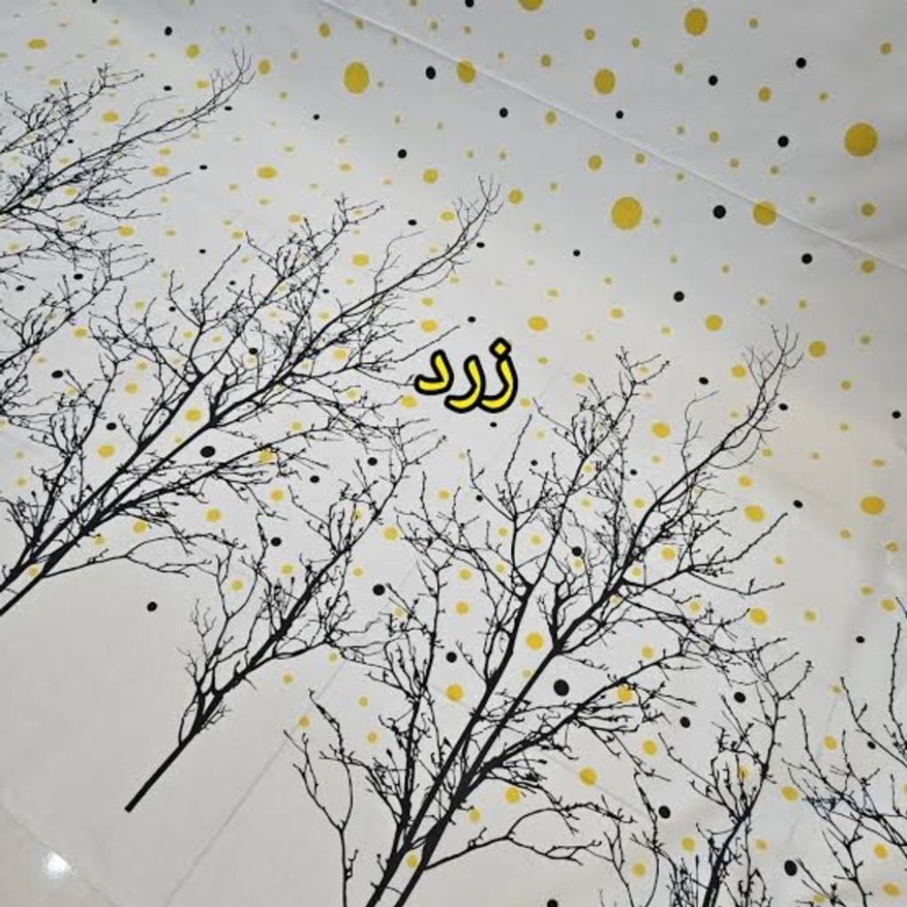 خرید انلاین پارچه پرده ای فلامنت کتان عرض 3 متر طرح درختی