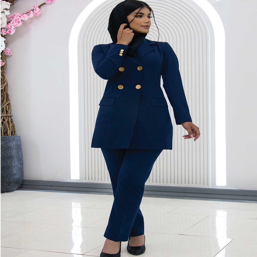 خرید اینترنتی قیمت مانتو شلوار اداری مدل چهاردکمه کد 4022