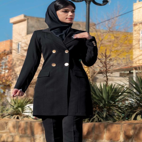 مانتو شلوار اداری مدل چهاردکمه کد 4022