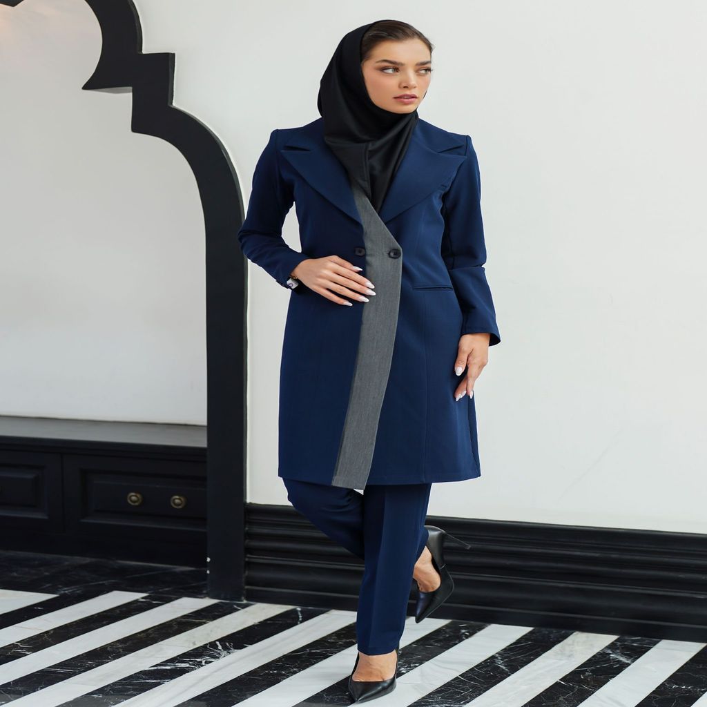 خرید اینترنتی قیمت مانتو شلوار اداری سلاله کد 4061