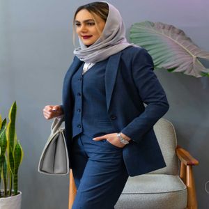 خرید اینترنتی قیمت مانتو شلوار اداری مدل جینا کد 4068