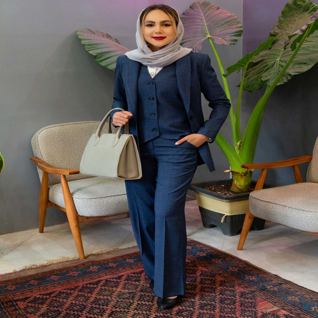 خرید اینترنتی قیمت مانتو شلوار اداری مدل جینا کد 4068