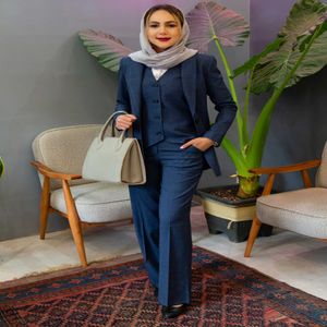 خرید اینترنتی قیمت مانتو شلوار اداری مدل جینا کد 4068