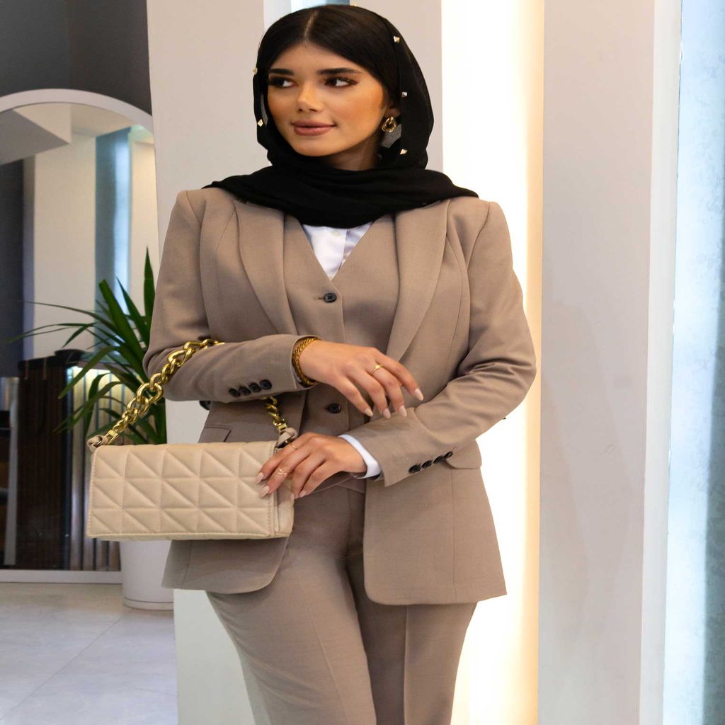 خرید اینترنتی قیمت مانتو شلوار اداری مدل جینا کد 4068