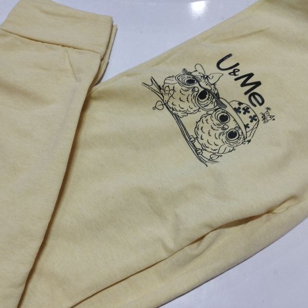 شلوار راحتی دخترانه طرح جغد کد 11583