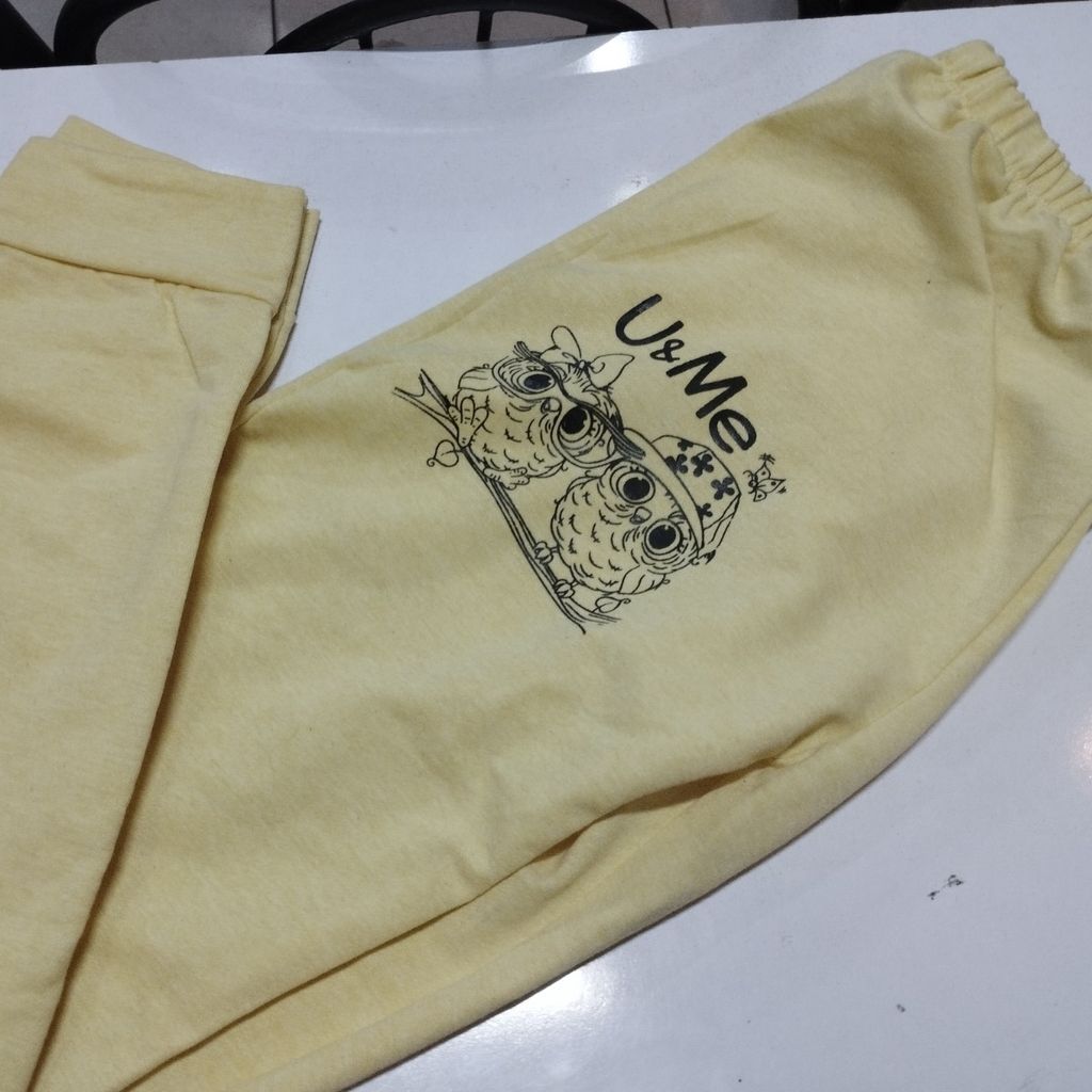 قیمت ارزان شلوار راحتی دخترانه طرح جغد کد 11583