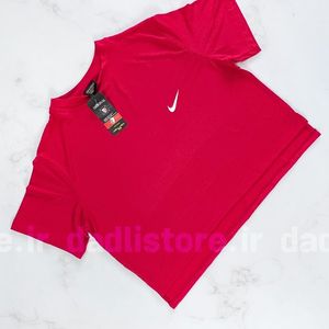 فروش اینترنتی کراپ تاپ ورزشی آستین کوتاه بغل چاکدار نایکی Nike