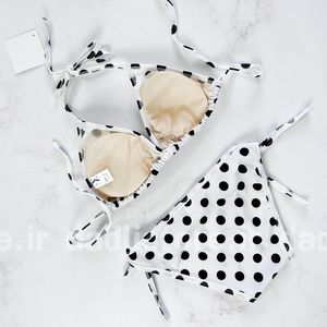 فروش اینترنتی بیکینی کاپ متحرک طرح سفید توپ توپی