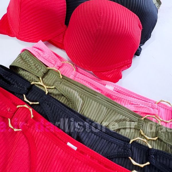ست شورت و سوتین فنردار کبریتی بند حلقه دار