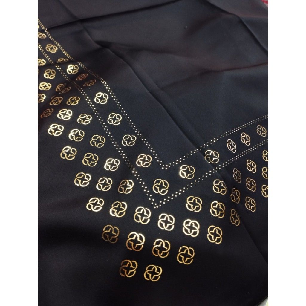 خرید اینترنتی روسری مشکی طرح.طلا کوب