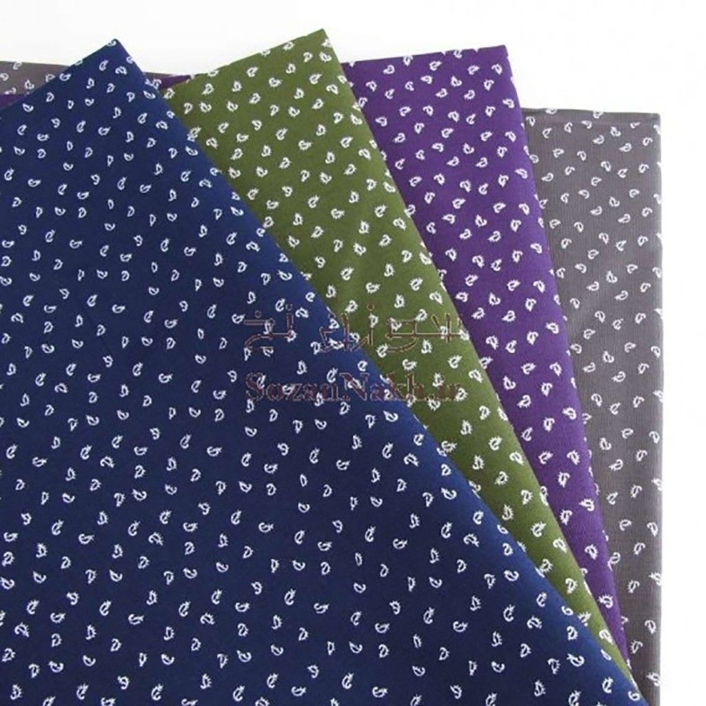 خرید آنلاین پارچه کتان نخ فیلور بته جقه ریز_ کد 359