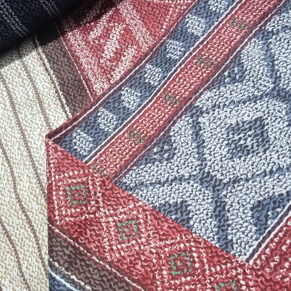 پارچه روتختی  ملحفه ای روتشکی پرده عرض 240 با رنگ ثابت طرح چهل تیکه