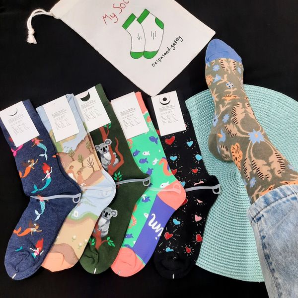 جوراب ساقدار زنانه طرح هنری