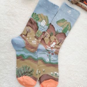 جوراب ساقدار زنانه طرح هنری