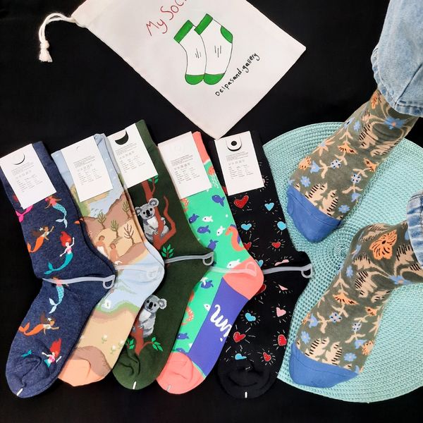 جوراب ساقدار زنانه طرح هنری