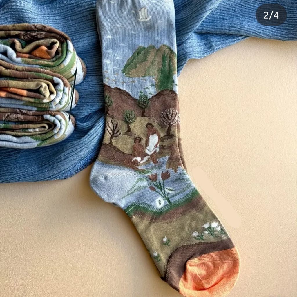 قیمت جوراب ساقدار زنانه طرح هنری