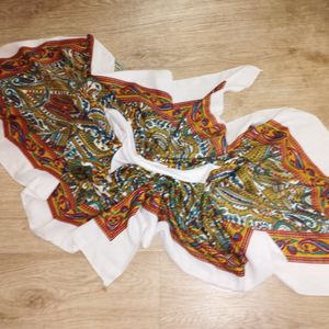 فروش اینترنتی روسری نخی قواره بزرگ طرح ترکمن