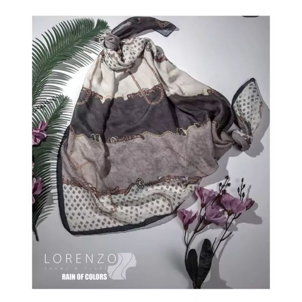 شال نخی قواره دار طرح زنجیری lorenzo