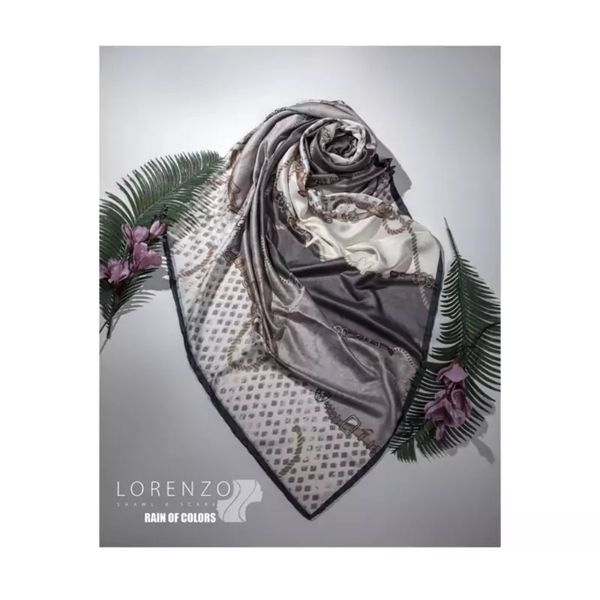 شال نخی قواره دار طرح زنجیری lorenzo