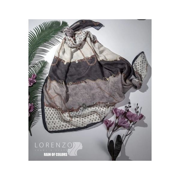 شال نخی قواره دار طرح زنجیری lorenzo