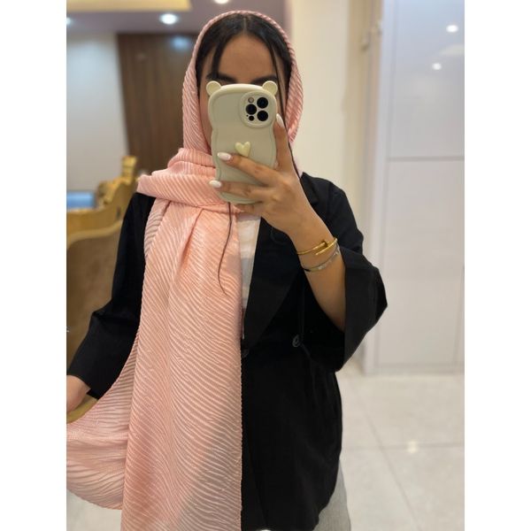 شال پلیسه نخ ابریشم