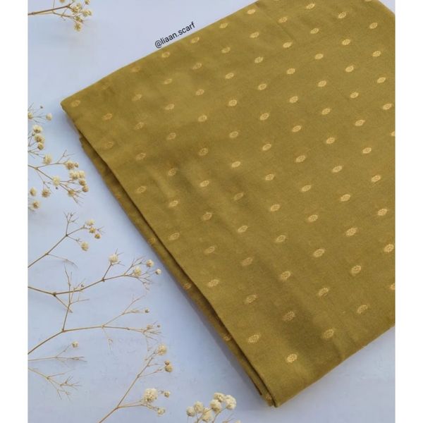 شال هندی لیسی طلاکوب لیسی نخی وال نقطه‌ای